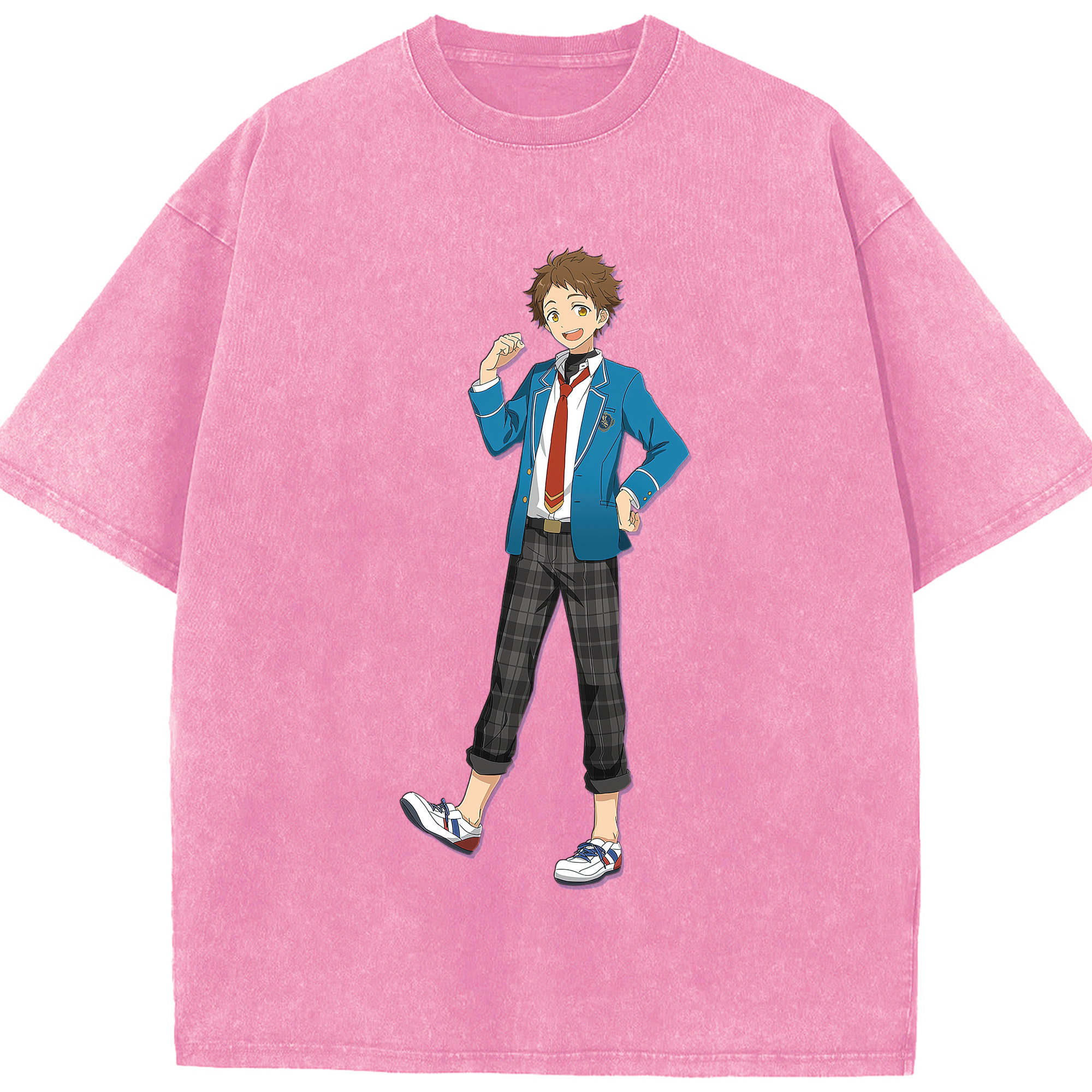 （画像用） あんさんぶるスターズ! Ensemble Stars 綿100% ヴィンテージ風 半袖Tシャツ（フロントプリント）